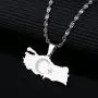Stainless Steel Silver Color Turkey Map Pendant Necklace Turkish Flag Charm Jewelry Stainless Steel Silver Color Turkey Map Pendant Necklace Turkish Flag Charm Jewelry