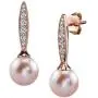 THE PEARL SOURCE 8-9mm Genuine Pink Freshwater Cultured Pearl Elena Earrings for Women THE PEARL SOURCE 8-9mm Genuine Pink Freshwater Cultured Pearl Elena Earrings for Women