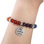 Top Plaza 7 Chakra Stone Bead Bracelets Yoga Reiki Healing Crystals Gemstone Beaded Bracelet Friendship Inspirational Message Charm Bracelet for Women Men