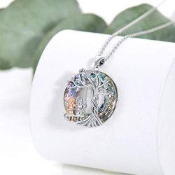 TOUPOP,Sister Gifts From Sister Sterling Silver Tree of Life Necklace with Circle Crystal Jewelry Gifts for Women Sister Mother Mom Friend Girls Birthday Mothers Day