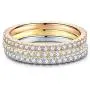 Gold Plated Sterling Silver Cubic Zirconia Stackable Wedding Bands Eternity Ring for Women Gold Plated Sterling Silver Cubic Zirconia Stackable Wedding Bands Eternity Ring for Women