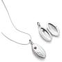 925 Sterling Silver Red Garnet Stone Flower Engraved Oval Shaped Locket Necklace 18 inches