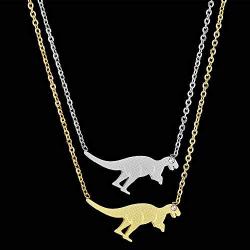 RZCXBS Dinosaur Pendant Necklace Lightweight Surgical Stainless Steel Animal Necklace