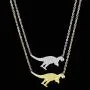 RZCXBS Dinosaur Pendant Necklace Lightweight Surgical Stainless Steel Animal Necklace RZCXBS Dinosaur Pendant Necklace Lightweight Surgical Stainless Steel Animal Necklace
