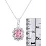 RYLOS Jewelry For Women Sterling Silver Princess Diana Inspired Ring & Pendant Necklace with 18'' Chain Gemstone & Genuine Diamonds 9X7MM Birthstone Womens Jewelry Matching Friendship Sizes 5-10