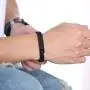 XUANPAI Custom Free Engraving Handmade Braided Rope Medical Alert ID Bracelet Emergency Wristband for Men Women,Adjustable