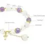 Rose&Poem Triple Crystal Bracelet, Amethyst-Moonstone-Clear Quartz, 14K Gold Plated Key Charm Stretch Beaded Bracelet, Spiritual Reiki Chakra Fertility Healing Gemstone Beads Dainty Jewelry Gift Rose&Poem Triple Crystal Bracelet, Amethyst-Moonstone-Clear Quartz, 14K Gold Plated Key Charm Stretch Beaded Bracelet, Spiritual Reiki Chakra Fertility Healing Gemstone Beads Dainty Jewelry Gift