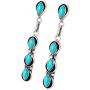 Southwest Style Earrings Genuine Turquoise & 925 Sterling Silver dangle earring gemstone jewelry