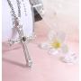 Jewenova Cross Projection Necklace for Women Men Bible Lords Prayer Cross Necklace Cubic Zirconia Cross Pendant Necklace Christian Religious Jewelry Gifts for Women