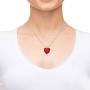 925 Silver I Love You Necklace 12 Languages Gold Inscribed CZ - Crystal Earring Heart Jewelry Set, 18''