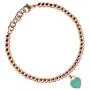 555Jewelry Womens Stainless Steel Love Heart Charm Beaded Delicate Bracelet
