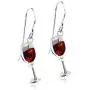 DAMLENG Unique Chic Handmade Stainless Steel Red Wine Glass Dangle Drop Earrings for Women Girls Statement Jewelry Gifts DAMLENG Unique Chic Handmade Stainless Steel Red Wine Glass Dangle Drop Earrings for Women Girls Statement Jewelry Gifts
