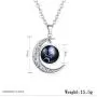 INRENG Stainless Steel Crescent Moon 12 Constellation Zodiac Sign Luminous Pendant Necklace Glow in The Dark INRENG Stainless Steel Crescent Moon 12 Constellation Zodiac Sign Luminous Pendant Necklace Glow in The Dark