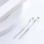 ChicSilver 925 Sterling Silver Minimalist Vertical Bar Geometric Dangle Drop Earrings for Women, Silver/Gold/Rose Gold(with Gift Box)