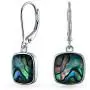 Geometric Shell Rainbow Iridescent Abalone Square Leverback Dangle Drop Earrings For Women For Teen 925 Sterling Silver Geometric Shell Rainbow Iridescent Abalone Square Leverback Dangle Drop Earrings For Women For Teen 925 Sterling Silver