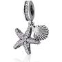 925 Sterling Silver Starfish Charm Shell Charm Ocean Sea Charm Animal Charm Star Charm Anniversary Charm for Pandora Charms Bracelet