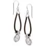 Silpada Medallion Drop Earrings in Sterling Silver & Leather Silpada Medallion Drop Earrings in Sterling Silver & Leather