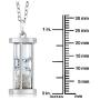 Gem Stone King 925 Sterling Silver Genuine Diamond Dust Hourglass Pendant Necklace (0.50 Ct, With 18 Inch Chain)