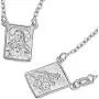 FRONAY 14k Gold Plated Silver Escapulario Necklace, Double Sided, Religious Fine Jewelry