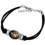 GRAPHICS & MORE Wonder Woman Movie Golden Lasso Logo Novelty Suede Leather Metal Bracelet