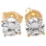 2.0cttw Forever Brilliant Charles and Colvard Moissanite 14K Yellow Gold Stud Earrings