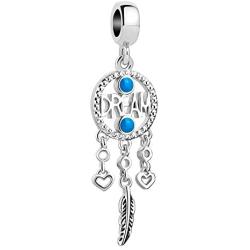 CharmSStory Dream Cather Feather Dangle Beads Charms for Bracelets