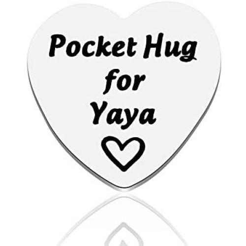 Pocket Hug Token Gift Long Distance Grandma Jewelry Gift for Grandmother