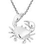 AeraVida Crab Claws Cancer Zodiac .925 Sterling Silver Pendant Necklace