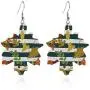 Fall Faux Leather Teardrop Earrings Plaid Pumpkin Sunflower Maple Leaves Acorn Autumn Jewelry Turkey Printed Leather Earrings Thanksgiving Accessory for Women Girl