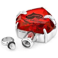 Sug Jasmin Big Colorful Crystal Always in My Heart Urn Necklaces for Ashes Memorial Jewelry Cremation Keepsake Pendant with Fill Kit
