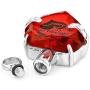 Sug Jasmin Big Colorful Crystal Always in My Heart Urn Necklaces for Ashes Memorial Jewelry Cremation Keepsake Pendant with Fill Kit