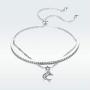 SLUYNZ 925 Sterling Silver Star Moon Adjustable Bolo Strand Bracelet for Women Teen Girls Layered Bracelet Sliding Tennis Bracelet