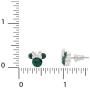 Disney Minnie Mouse Birthstone Jewelry, Silver Plated Crystal Stud Earrings for Women and Girls