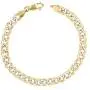 Nuragold 14k Yellow Gold 7mm Cuban Chain Curb Link Diamond Cut Pave Two Tone Bracelet, Mens Womens Lobster Lock 7'' 7.5'' 8'' 8.5'' 9'' Nuragold 14k Yellow Gold 7mm Cuban Chain Curb Link Diamond Cut Pave Two Tone Bracelet, Mens Womens Lobster Lock 7'' 7.5'' 8'' 8.5'' 9''