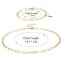 ALEXCRAFT 14K Gold Plated Paperclip Chain Link Choker Necklace for Women Girls