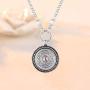 LEGENSTAR Ginger Interchangeable Crystal Pearl Pendant Necklaces with 5 Snap Buttons for Women Silver Jewelry Charms