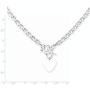 JewelryWeb Italian 925 Sterling Silver Heart Tag Disc Fancy Toggle Necklace - 18 Inch