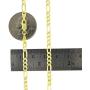 Nuragold 10k Yellow Gold 4mm Figaro Chain Link Pendant Necklace, Mens Womens Lobster Lock 16'' 18'' 20'' 22'' 24'' 26'' 28'' 30''
