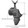 U7 Hip Hop Jewelry 22'' Long Chain Platinum/Rose Gold/Black Gun/18K Gold Plated African Map Pendant Necklace,Men Women Gift