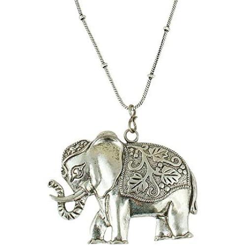GLINT STORE Bollywood Jewelry Rajasthani Tribal Indian Oxidized Silver Traditional Pendant/Necklace Set for Women