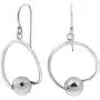 Trendy Orbital Sphere and Hoop .925 Sterling Silver Dangle Earrings