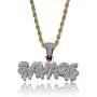 Naomi SAVAGE Bubble Letters Combine Pendant Necklace Hip Hop Mens Trendy Jewelry Gold Silver Rope Chain Tennis Chain multi-color 24 in Naomi SAVAGE Bubble Letters Combine Pendant Necklace Hip Hop Mens Trendy Jewelry Gold Silver Rope Chain Tennis Chain multi-color 24 in