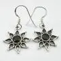 SilverStarJewel 925 Sterling Silver Black Onyx Sun Earrings 1.3'' Women Fashion SilverStarJewel 925 Sterling Silver Black Onyx Sun Earrings 1.3'' Women Fashion