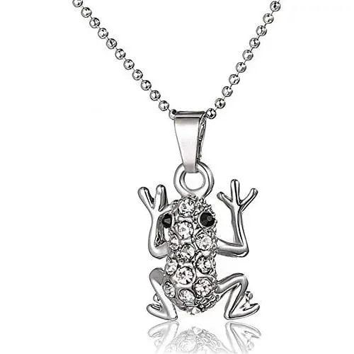 Aineecy Frog Toad Necklace Pendant Crystal Cubic Zircon Toad Frog Lucky Animal Pet Choker Chain Necklace for Women Girls Jewelry Aineecy Frog Toad Necklace Pendant Crystal Cubic Zircon Toad Frog Lucky Animal Pet Choker Chain Necklace for Women Girls Jewelry