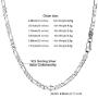 PROSTEEL 925 Sterling Silver Cuban Link Chain/Figaro Chain/Rope Chain, Solid Silver Necklace for Women Men, 14''/18''/20''/22''/24''/26''/28'', Come Gift Box