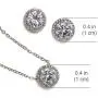 A+O Mother of the Bride or Groom Gift - Round Stud Earrings and Necklace Jewelry set in Silver, Yellow Gold, Rose Gold A+O Mother of the Bride or Groom Gift - Round Stud Earrings and Necklace Jewelry set in Silver, Yellow Gold, Rose Gold