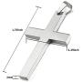 Ouslier 925 Sterling Silver Simple Unisex Mens Cross Pendant Jewelry