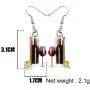 NEWEI Acrylic Goblet Red Wine Bottle Earrings Big Long Print Dangle Drop Drink Jewelry For Women Girls Fashion Party Gift Decoration