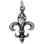 Raposa Elegance Sterling Silver Filigree Fleur De Lis Charm Necklace (16'', 18'' or 20'' Chain)