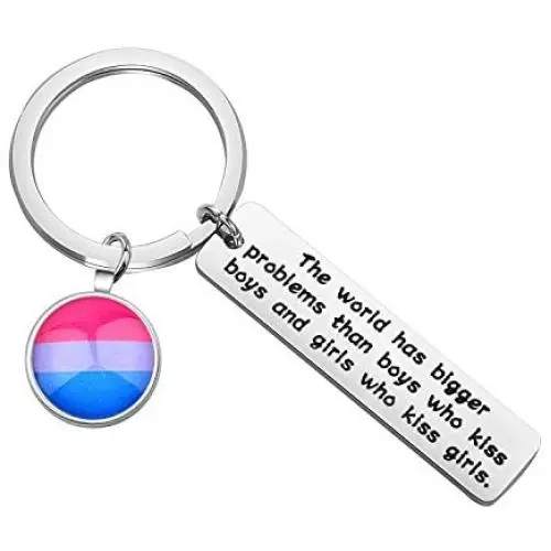UJIMS Bisexual Pride Gift Rainbow Pride Charm Keychain Bisexual Jewelry for Women Man Bi Pride Key Ring Bisexual Flag Pride Gift UJIMS Bisexual Pride Gift Rainbow Pride Charm Keychain Bisexual Jewelry for Women Man Bi Pride Key Ring Bisexual Flag Pride Gift